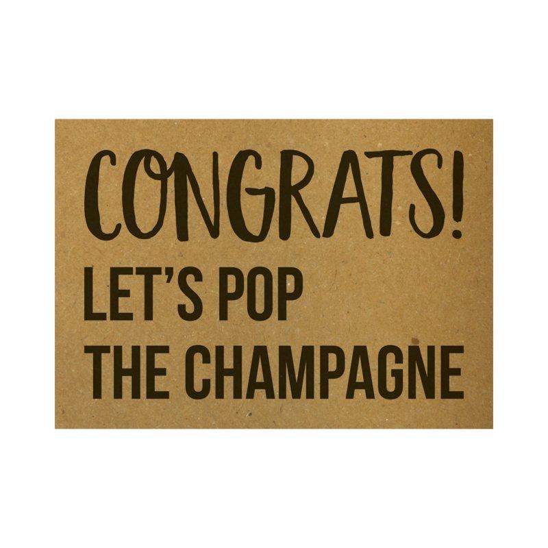 Ansichtkaart - Congrats Let's pop the champagne - Lievelingshop