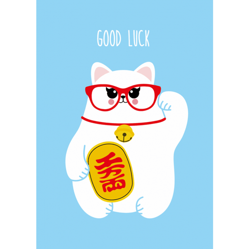 Ansichtkaart - Good luck met Maneki Neko - Lievelingshop