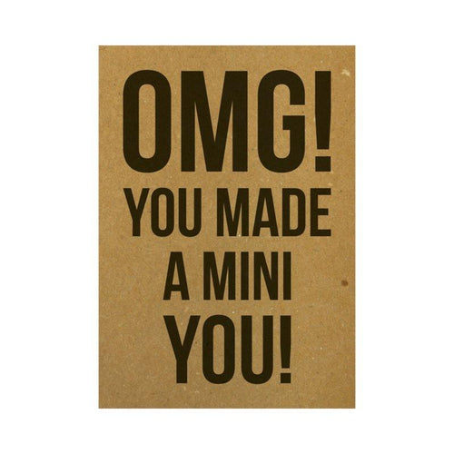 Ansichtkaart - OMG! You made a mini you! - Lievelingshop