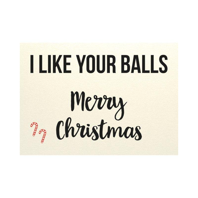 Kerst Ansichtkaart - I like your balls - Lievelingshop